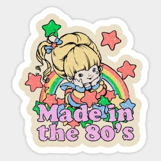 rainbow brite made in the 80s Sticker